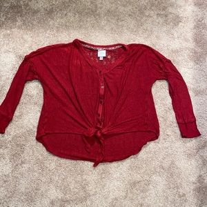 Knox Rose waffle knit crop top M